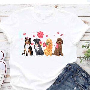 Dogs Lover Tshirt Puppy Lover T Shirt Valentine Gift For Dog Lovers